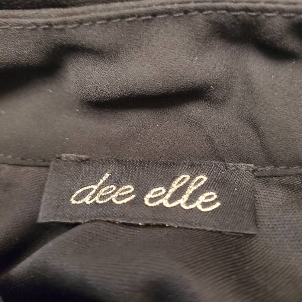 Dee Elle Dress Black Long Sleeve Mock Neck Keyhole Chic Party Dress - Picture 7 of 8
